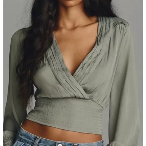 By Anthropologie tie-front blouse - Picture 4 of 4